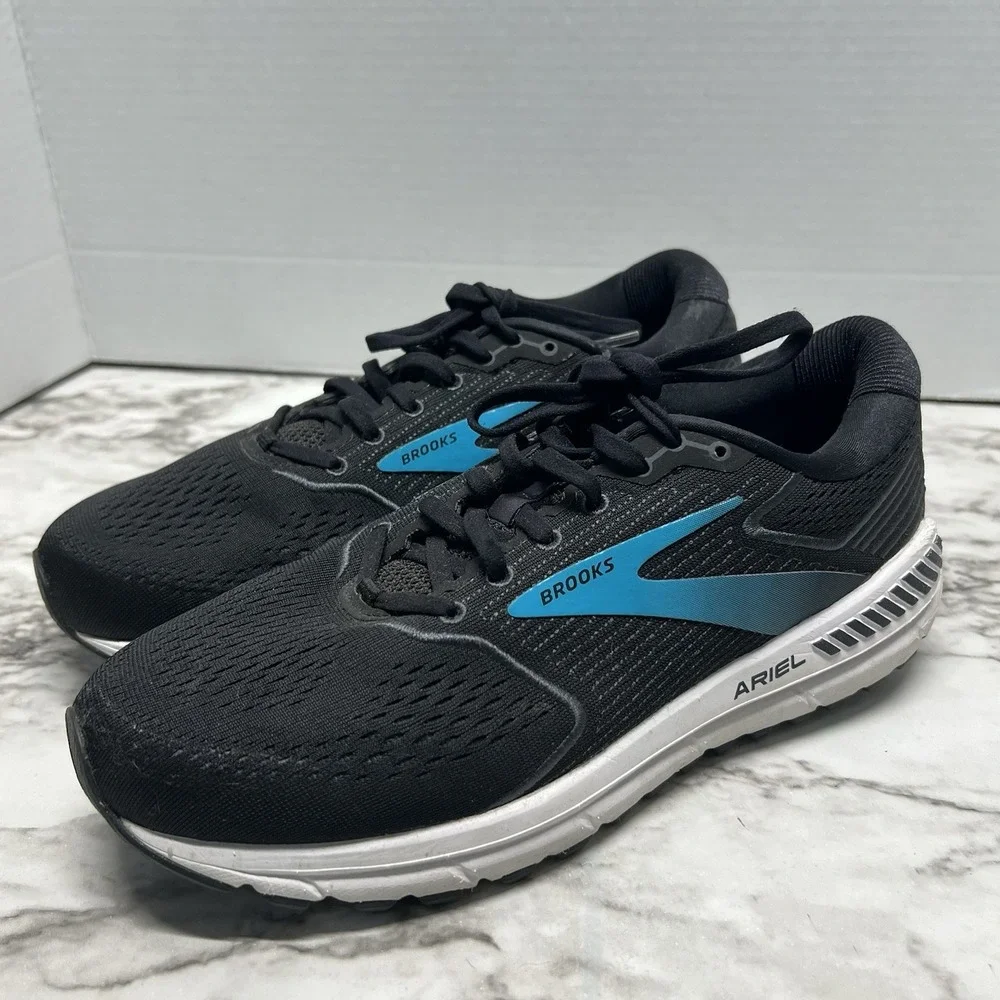 Brooks Ariel 20 Womens 11 B Black Teal Running Shoes 1203151D064 Stability